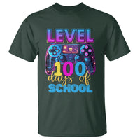100 Days of School Gamer T Shirt Level 100 Unlocked Neon Game Controller - Wonder Print Shop