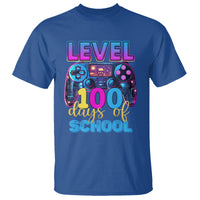 100 Days of School Gamer T Shirt Level 100 Unlocked Neon Game Controller - Wonder Print Shop