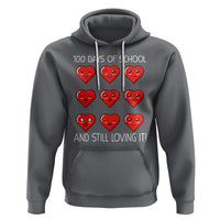 100 Days of School Hoodie Still Loving It Cute Hearts - Wonder Print Shop