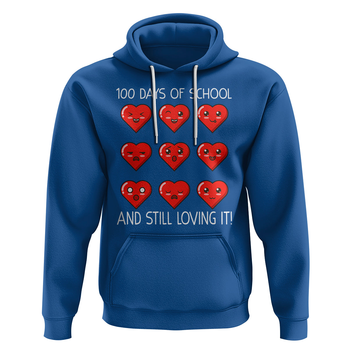 100 Days of School Hoodie Still Loving It Cute Hearts - Wonder Print Shop