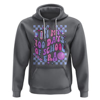 In My 100 Days of School Era Hoodie Retro Groovy - Wonder Print Shop