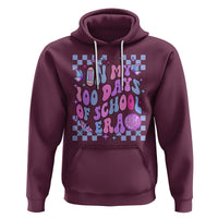 In My 100 Days of School Era Hoodie Retro Groovy - Wonder Print Shop
