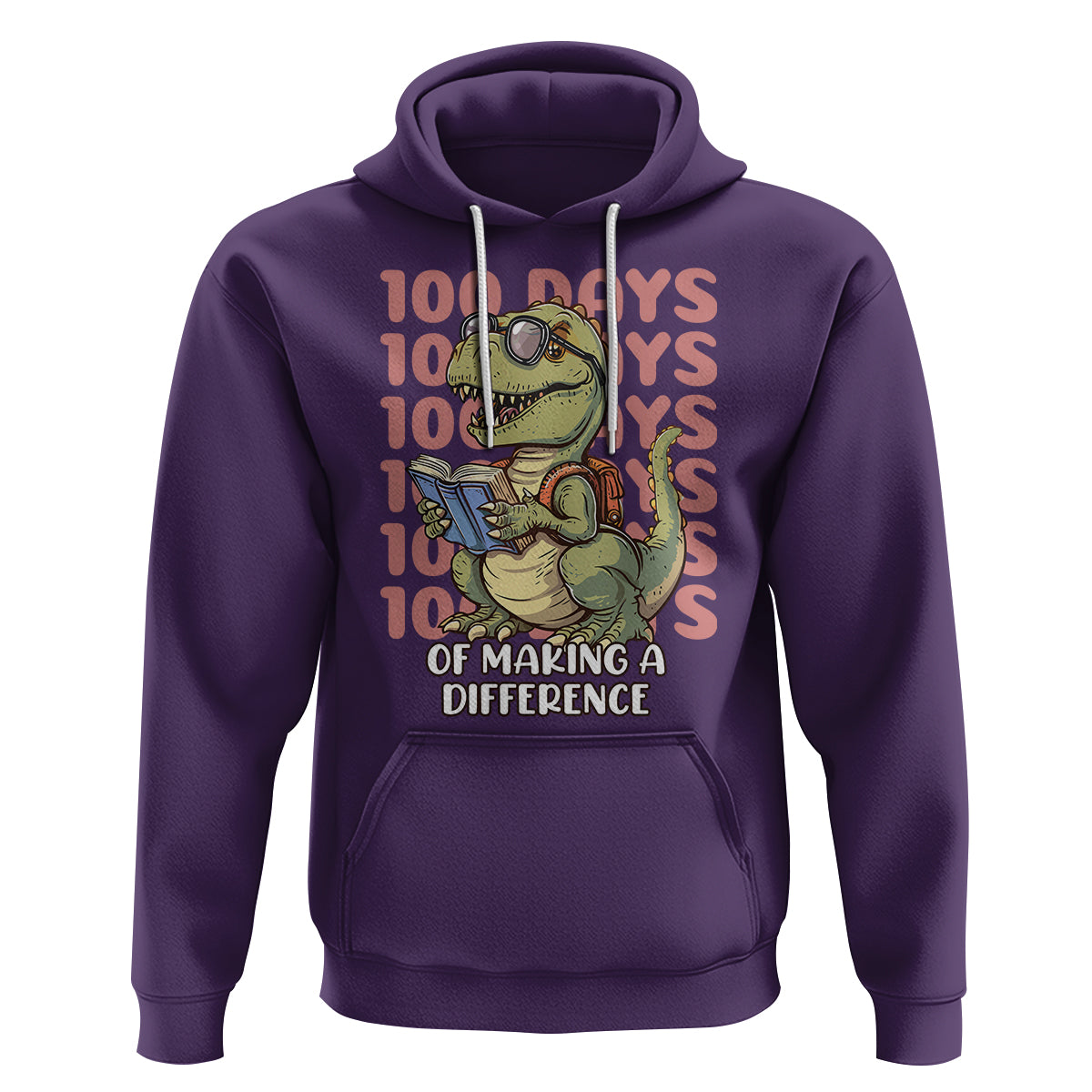 100 Days of School Dinosaur Hoodie Making A Difference - Wonder Print Shop