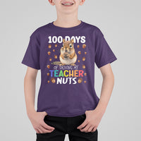 100 Days of School Chipmunk T Shirt For Kid Driving My Teacher Nuts - Wonder Print Shop