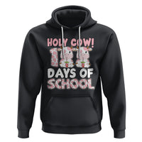 Holy Cow 100 Days of School Hoodie Cute Pink Dairy Cattle - Wonder Print Shop