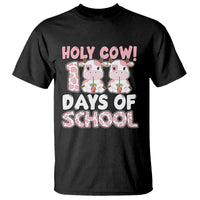 Holy Cow 100 Days of School T Shirt Cute Pink Dairy Cattle - Wonder Print Shop