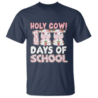 Holy Cow 100 Days of School T Shirt Cute Pink Dairy Cattle - Wonder Print Shop