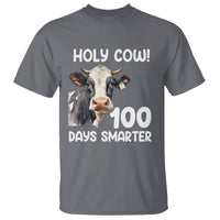 Holy Cow 100 Days of School T Shirt 100 Days Smarter Funny Moo Dairy Cattle - Wonder Print Shop