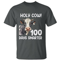 Holy Cow 100 Days of School T Shirt 100 Days Smarter Funny Moo Dairy Cattle - Wonder Print Shop