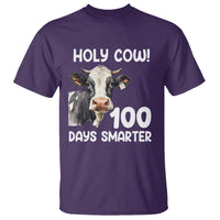 Holy Cow 100 Days of School T Shirt 100 Days Smarter Funny Moo Dairy Cattle - Wonder Print Shop