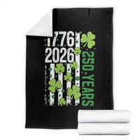 Irish American 250 Years 1776 2026 Patriotic Shamrock Throw Blanket St Patricks Day Ameria 250th Anniversary