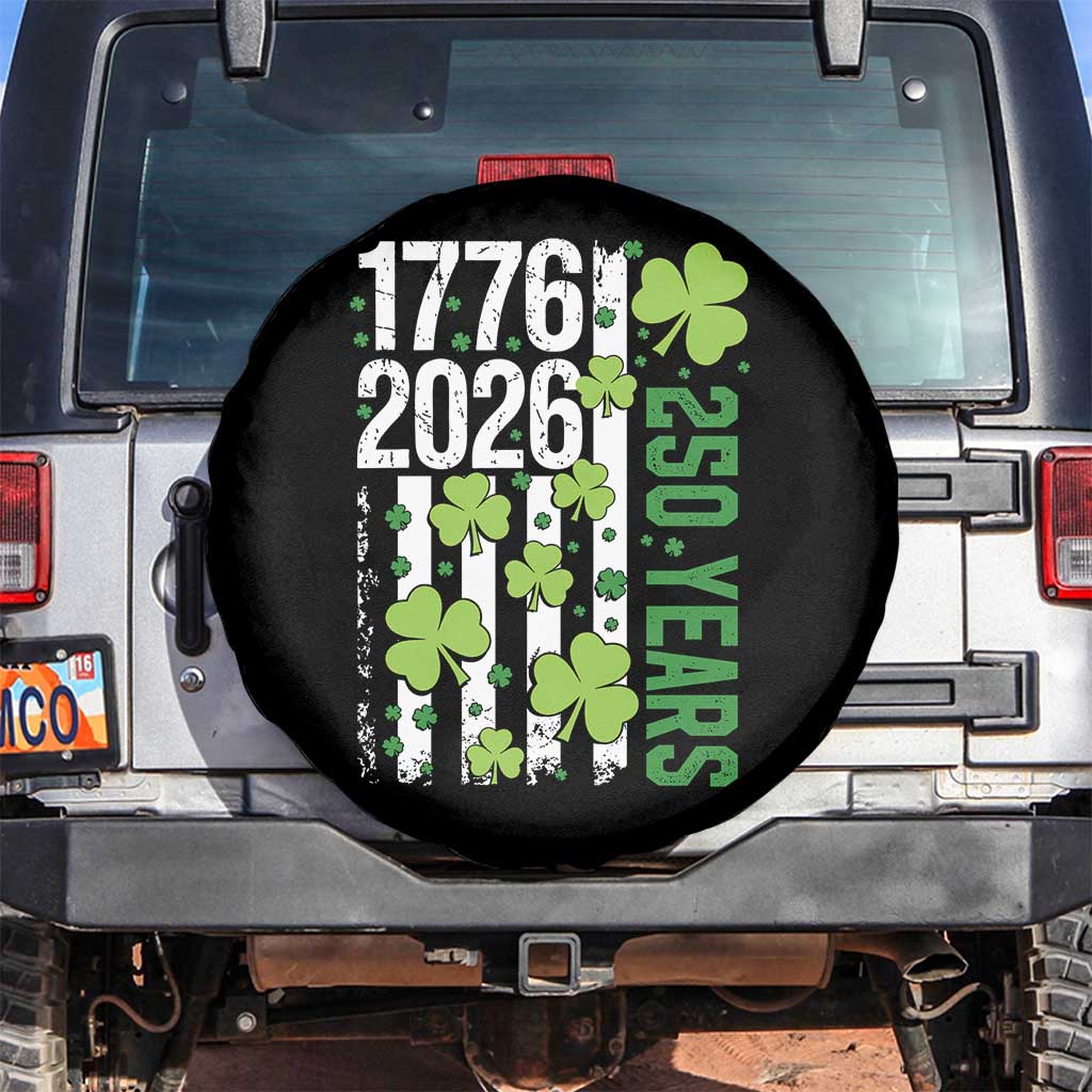 Irish American 250 Years 1776 2026 Patriotic Shamrock Spare Tire Cover St Patricks Day Ameria 250th Anniversary