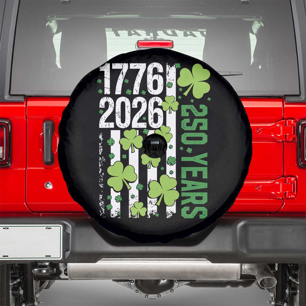 Irish American 250 Years 1776 2026 Patriotic Shamrock Spare Tire Cover St Patricks Day Ameria 250th Anniversary