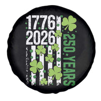 Irish American 250 Years 1776 2026 Patriotic Shamrock Spare Tire Cover St Patricks Day Ameria 250th Anniversary