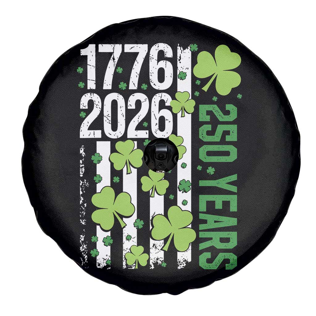 Irish American 250 Years 1776 2026 Patriotic Shamrock Spare Tire Cover St Patricks Day Ameria 250th Anniversary