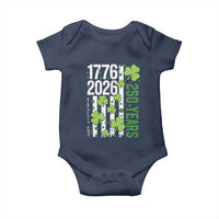 Irish American 250 Years 1776 2026 Patriotic Shamrock Baby Onesie St Patricks Day Ameria 250th Anniversary