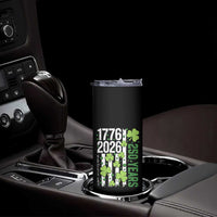 Irish American 250 Years 1776 2026 Patriotic Shamrock Skinny Tumbler St Patricks Day Ameria 250th Anniversary