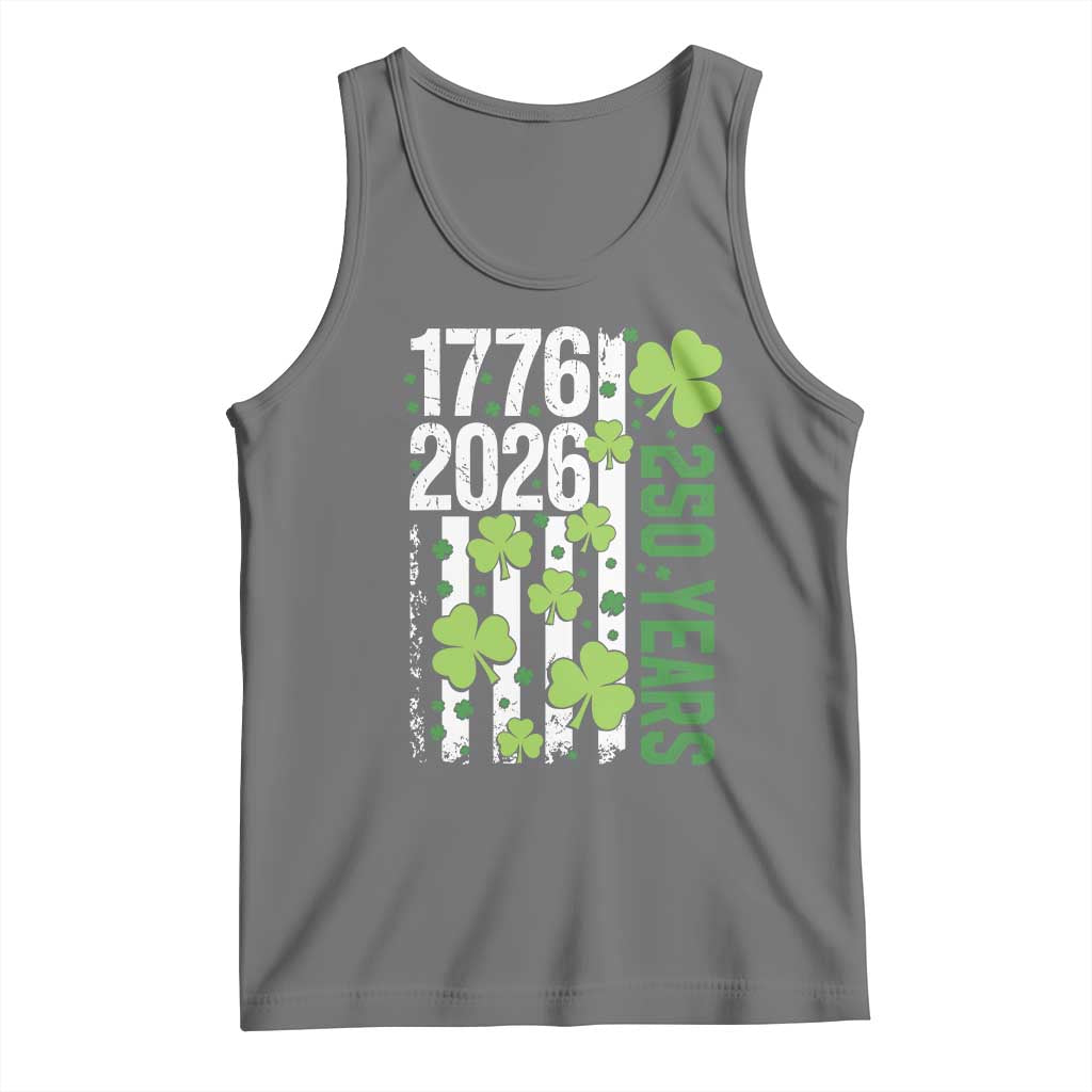 Irish American 250 Years 1776 2026 Patriotic Shamrock Tank Top St Patricks Day Ameria 250th Anniversary