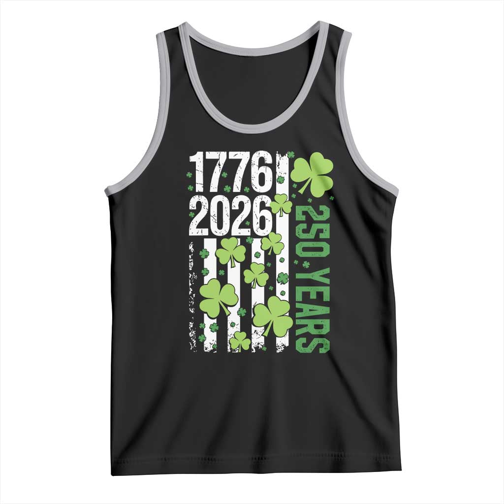 Irish American 250 Years 1776 2026 Patriotic Shamrock Tank Top St Patricks Day Ameria 250th Anniversary