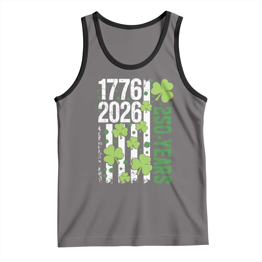 Irish American 250 Years 1776 2026 Patriotic Shamrock Tank Top St Patricks Day Ameria 250th Anniversary
