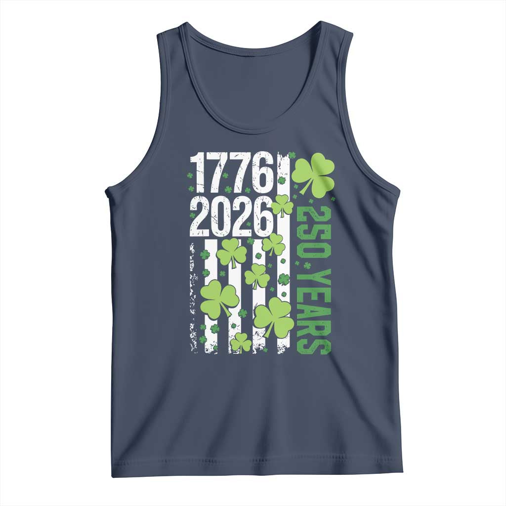 Irish American 250 Years 1776 2026 Patriotic Shamrock Tank Top St Patricks Day Ameria 250th Anniversary
