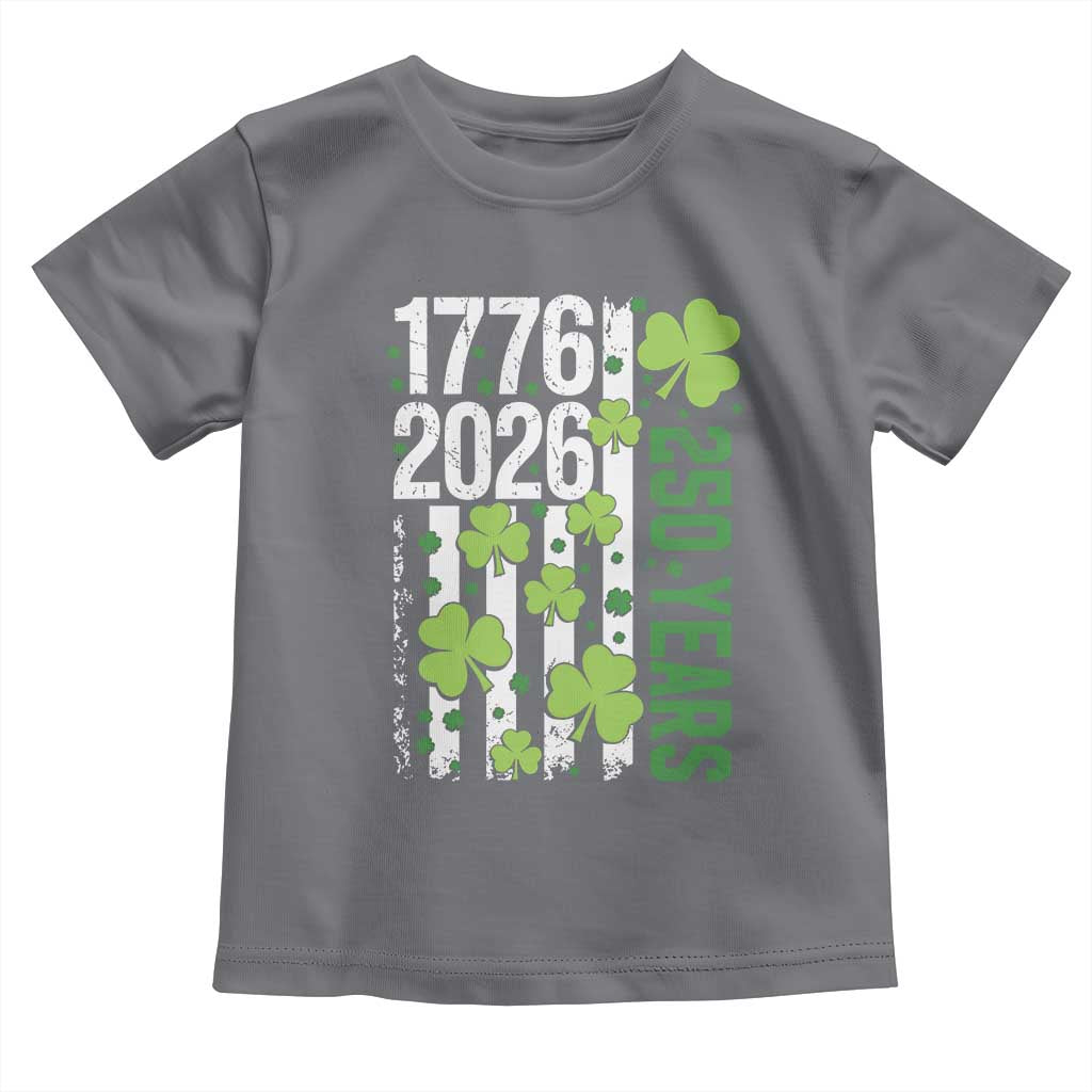 Irish American 250 Years 1776 2026 Patriotic Shamrock Toddler T Shirt St Patricks Day Ameria 250th Anniversary