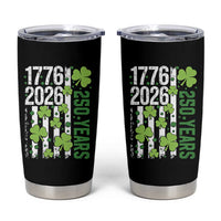 Irish American 250 Years 1776 2026 Patriotic Shamrock Tumbler Cup St Patricks Day Ameria 250th Anniversary