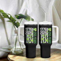 Irish American 250 Years 1776 2026 Patriotic Shamrock Tumbler With Handle St Patricks Day Ameria 250th Anniversary