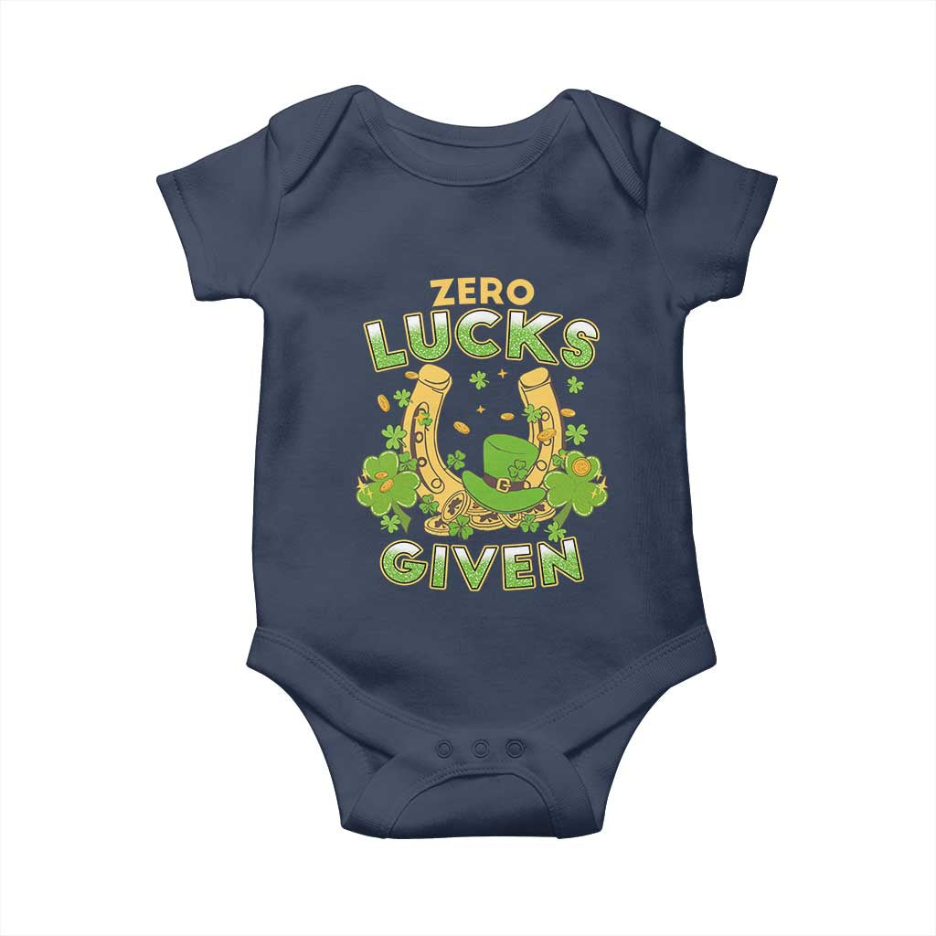 Funny St Patricks Day Baby Onesie Zero Lucks Given Irish Shamrock