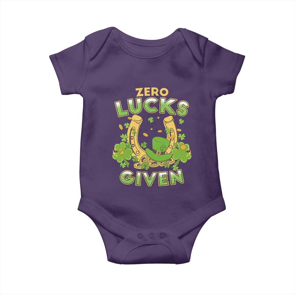 Funny St Patricks Day Baby Onesie Zero Lucks Given Irish Shamrock