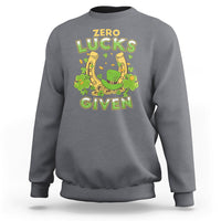 Zero Lucks Given Shamrock Irish Happy St Patricks Day Sweatshirt - Wonder Print Shop