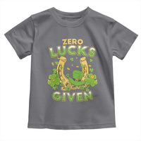 Funny St Patricks Day Toddler T Shirt Zero Lucks Given Irish Shamrock