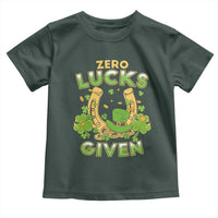 Funny St Patricks Day Toddler T Shirt Zero Lucks Given Irish Shamrock