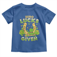 Funny St Patricks Day Toddler T Shirt Zero Lucks Given Irish Shamrock