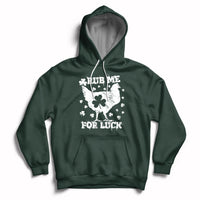 Rub Me For Luck Shamrock Irish Chicken St Patricks Day Hoodie - Wonder Print Shop
