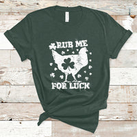 Rub Me For Luck Shamrock Irish Chicken St Patricks Day T-Shirt - Wonder Print Shop