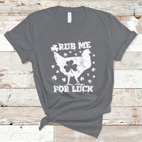 Rub Me For Luck Shamrock Irish Chicken St Patricks Day T-Shirt - Wonder Print Shop