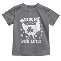 Funny St Patricks Day Toddler T Shirt Rub Me For Luck Shamrock Irish Cock Chicken