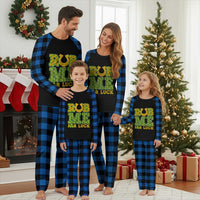 Funny St Patricks Day Plaid Pajama Set Rub Me For Luck Shamrock Adult Humor - Wonder Print Shop