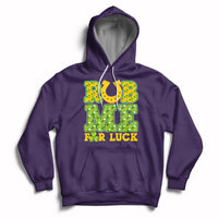 Rub Me For Luck St Patrick's Day Shamrock Funny Adult Humor Hoodie - Wonder Print Shop