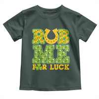 Funny St Patricks Day Toddler T Shirt Rub Me For Luck Shamrock Adult Humor