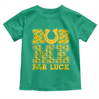 Funny St Patricks Day Toddler T Shirt Rub Me For Luck Shamrock Adult Humor