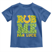 Funny St Patricks Day Toddler T Shirt Rub Me For Luck Shamrock Adult Humor