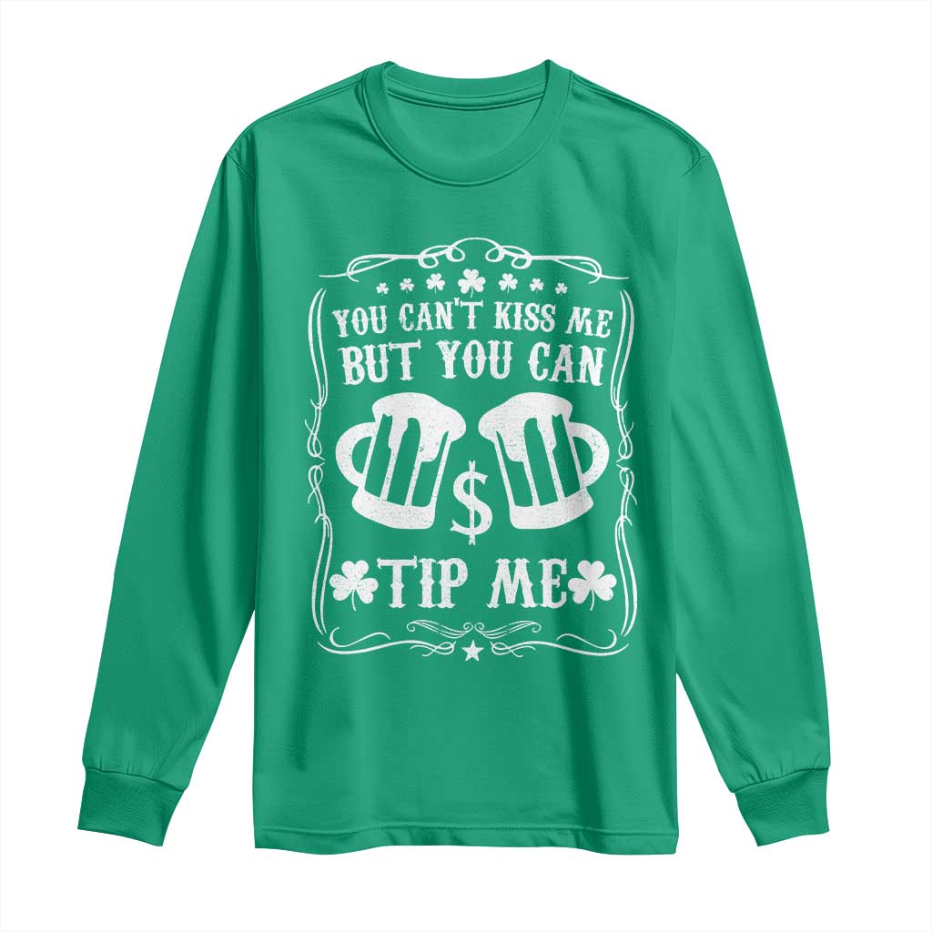 Funny St Patricks Day Long Sleeve Shirt Lucky Shamrock Waitress Bartender Waiter