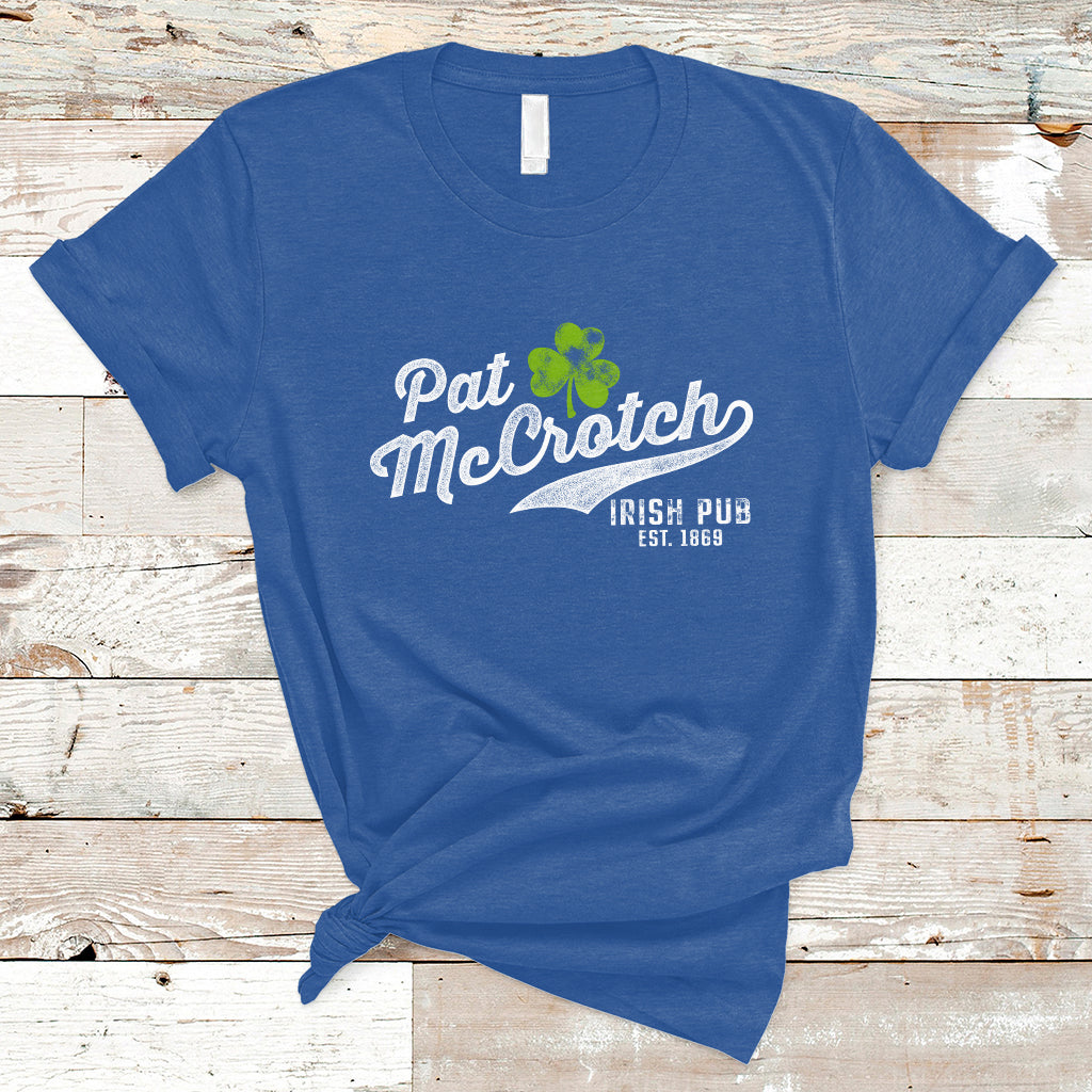 Pat McCrotch Funny Dirty Adult Humor Irish St Patrick's Day T-Shirt - Wonder Print Shop