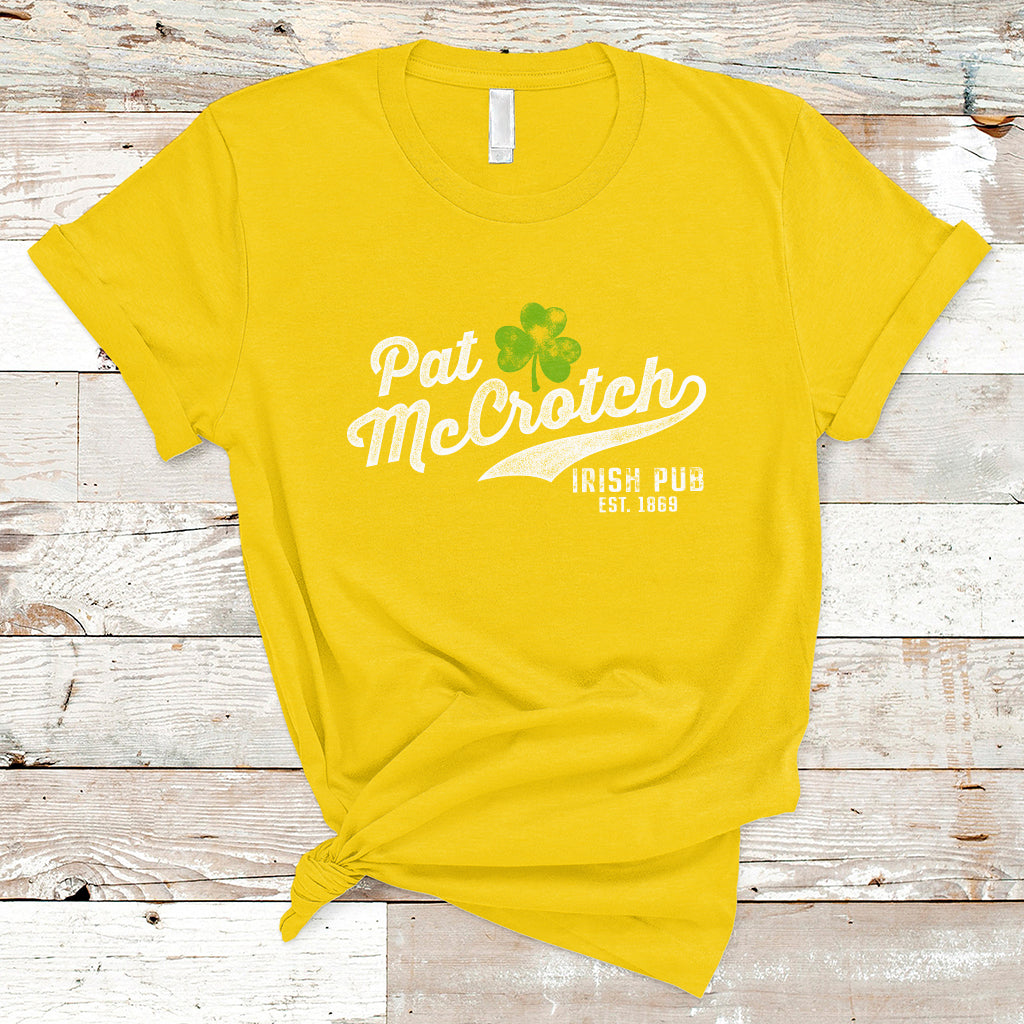 Pat McCrotch Funny Dirty Adult Humor Irish St Patrick's Day T-Shirt - Wonder Print Shop