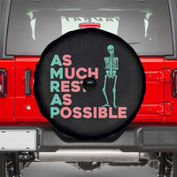 Workout Skeleton Spare Tire Cover As Much Rest As Possible AMRAP Lazy Skeleton Funny Gym Quotes