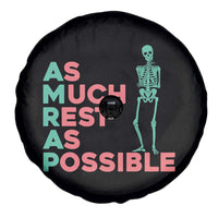 Workout Skeleton Spare Tire Cover As Much Rest As Possible AMRAP Lazy Skeleton Funny Gym Quotes