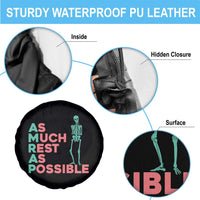 Workout Skeleton Spare Tire Cover As Much Rest As Possible AMRAP Lazy Skeleton Funny Gym Quotes