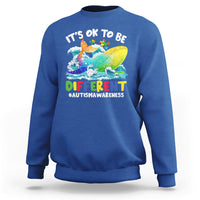 Autism Awareness Sweatshirt Autism Whale It's Ok To Be Different Support Squad Raise Awareness Mental Health - Wonder Print Shop